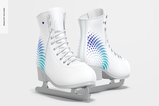 PSD maquette de patins à glace, vue de gauche