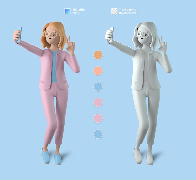 Maquette De Personnage Féminin 3d