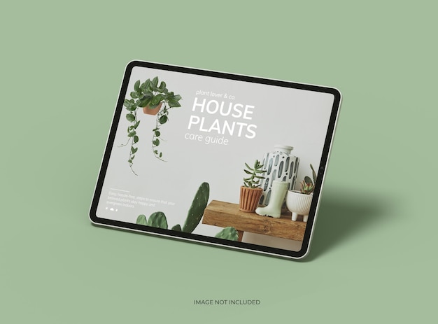 Maquette personnalisable d'une tablette de luxe avec une conception d'écran modifiable pour le rendu 3D de la vitrine de produits UIUX