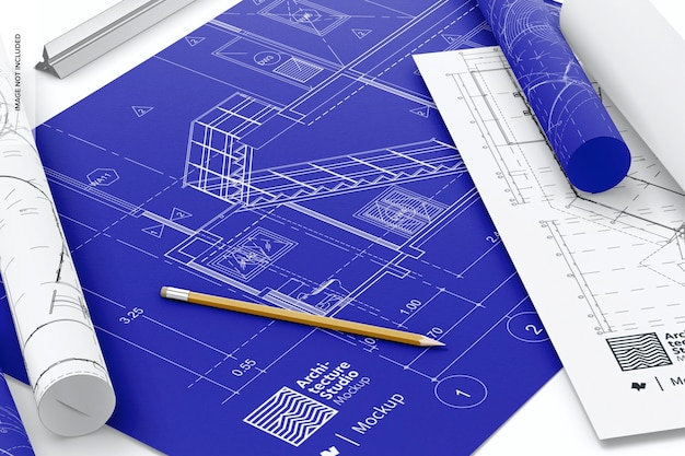 PSD maquette de plan architectural