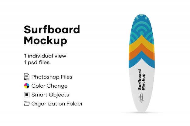 PSD maquette de planche de surf