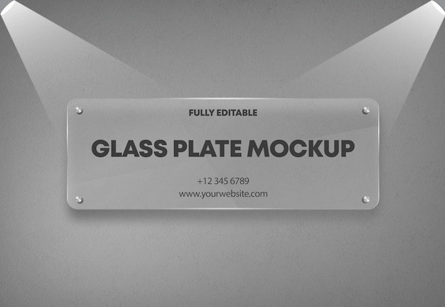 Maquette de plaque transparente et bannière Crystal