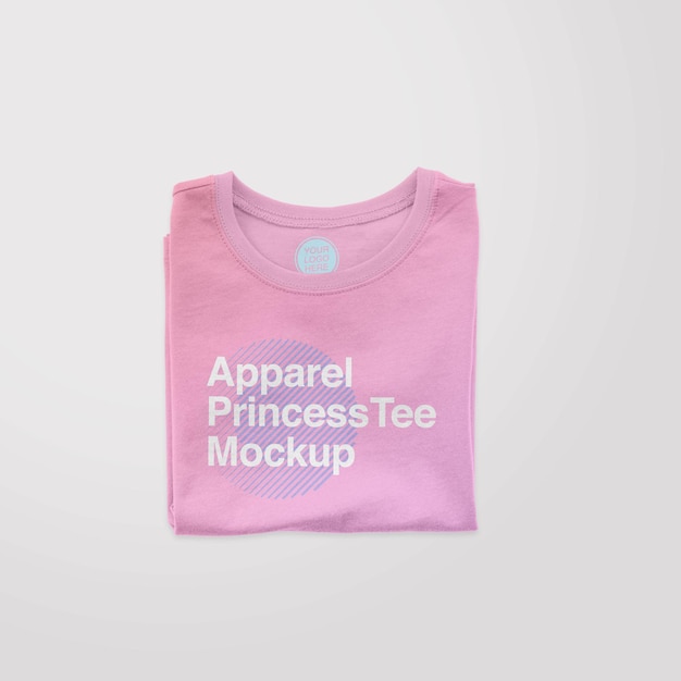 Maquette pliée en t-shirt pour fille