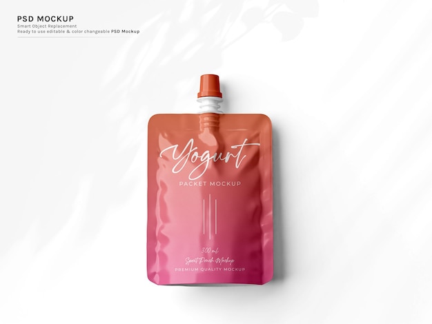 Une maquette de poche de yogourt