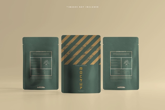 Maquette de pochette en plastique