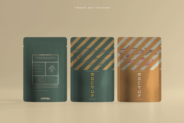 Maquette de pochette en plastique