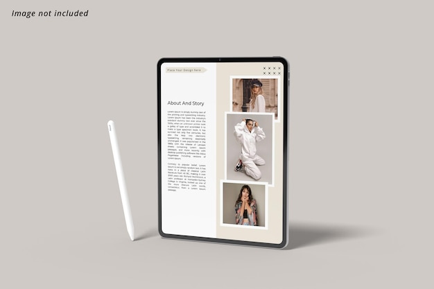 Maquette pro de tablette minimaliste