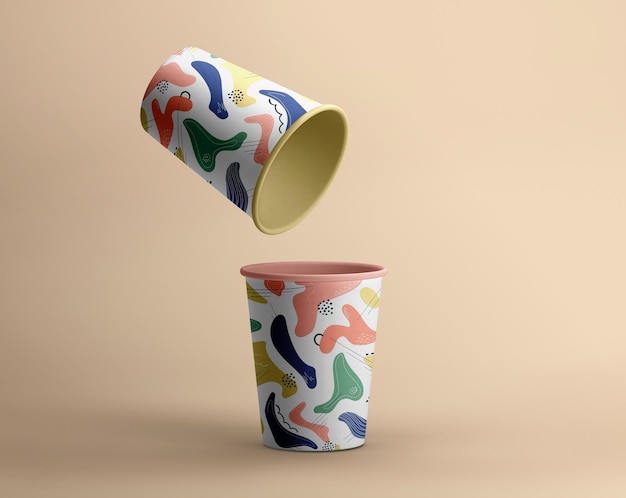 Maquette de produit de conception de maquette de tasse de tasse de café Papper de luxe maquette psd
