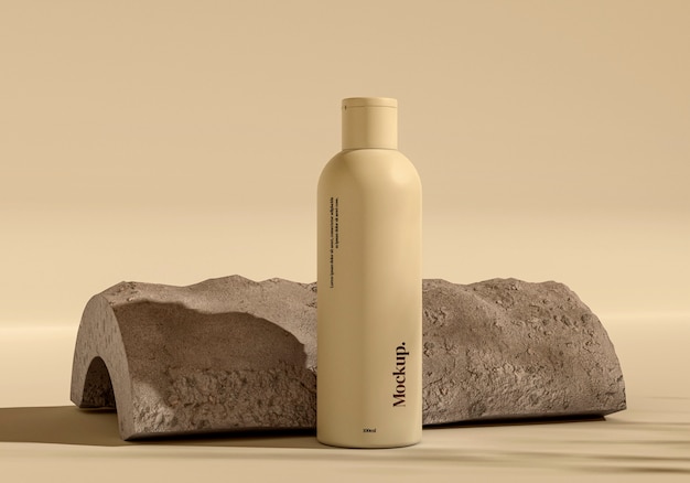 Maquette de produits de beauté de protection solaire
