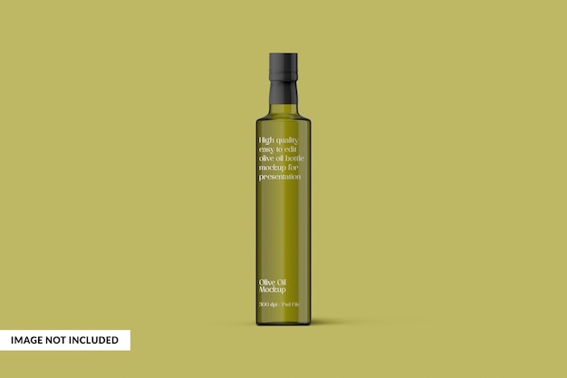 Maquette PSD de bouteille d'huile d'olive