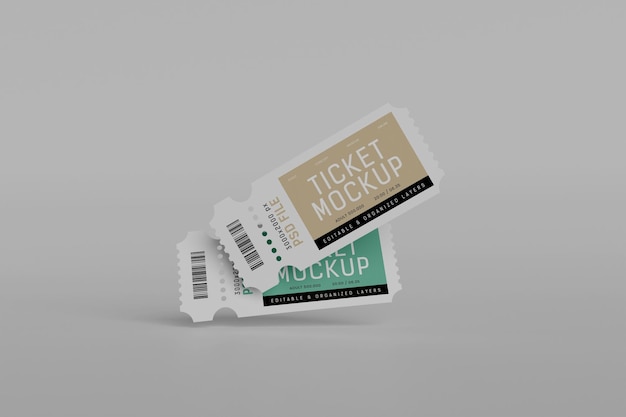 une maquette PSD de conception flottante de billets