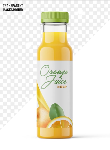 maquette psd modifiable de bouteille de jus d'orange