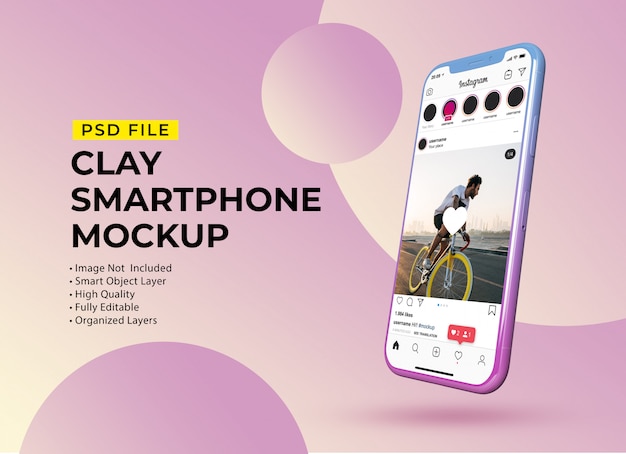 Maquette De Publication Instagram Sur Smartphone