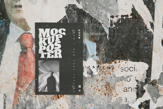 Maquette publicitaire de style grunge