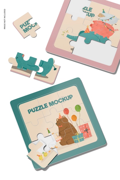 Maquette de puzzle, sur podium