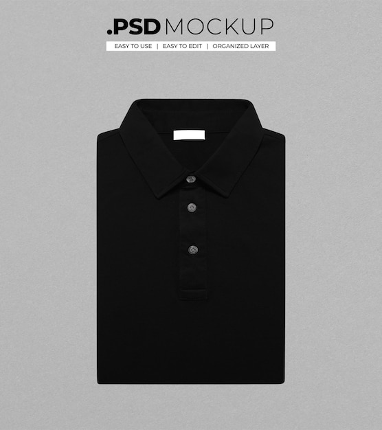 PSD maquette réaliste de chemise pliée qui dit psd dessus
