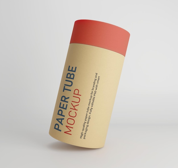 Une maquette réaliste d'un tube de papier