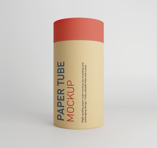 Une maquette réaliste d'un tube de papier