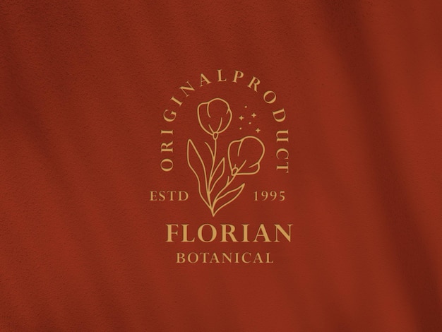 maquette en relief du logo doré botanique florian