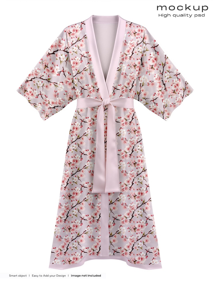 PSD une maquette de robe de kimono gratuite