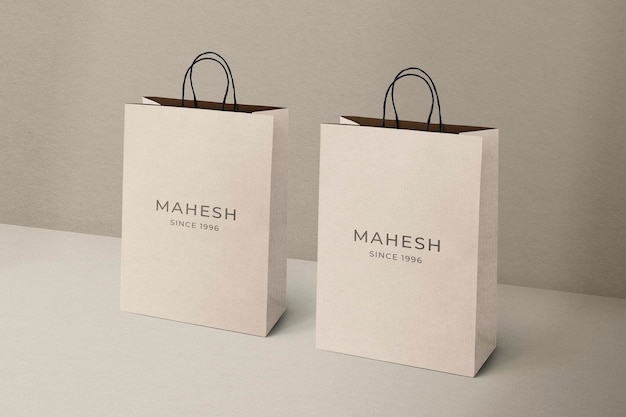 Maquette de sac à acheter en papier dans un style minimal