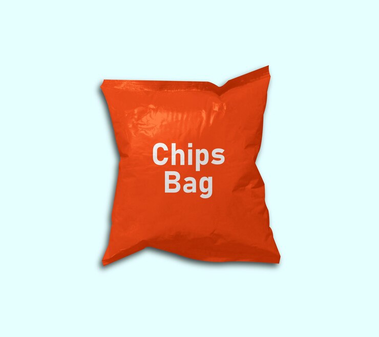 PSD maquette de sac de chips