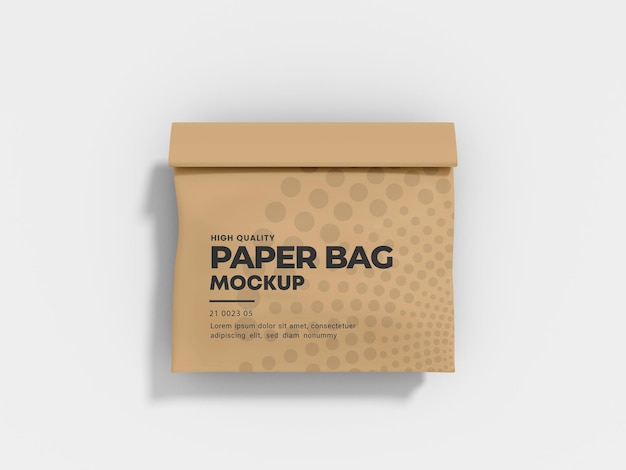 Maquette de sac de livraison en papier kraft