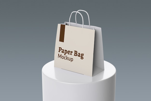 Maquette De Sac En Papier Isolé