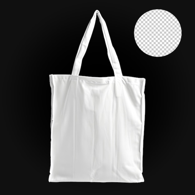 PSD maquette de sac en tissu blanc png