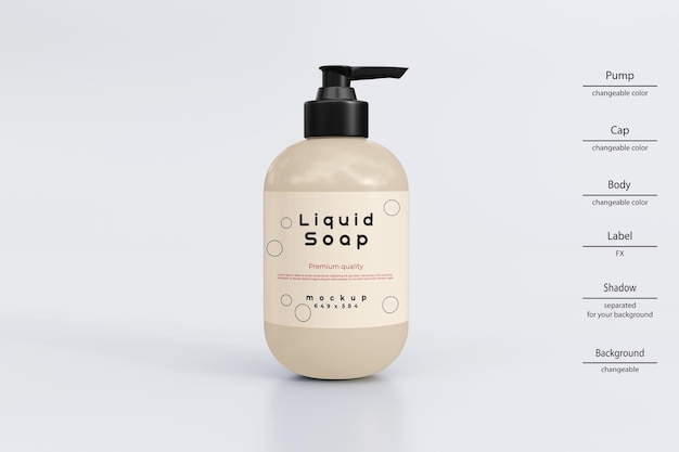 PSD maquette de savon liquide