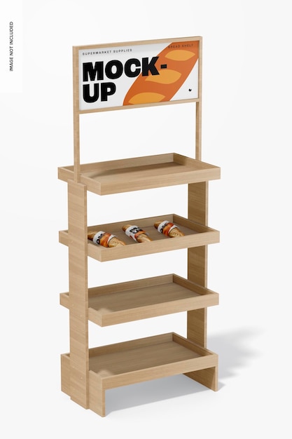 PSD maquette de scène d'étagère à pain, vue de gauche