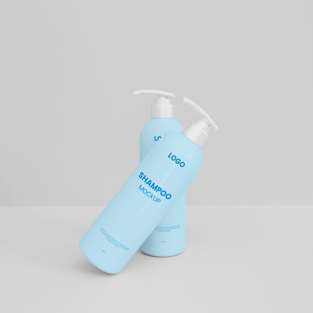 PSD maquette de shampooing réaliste 3d