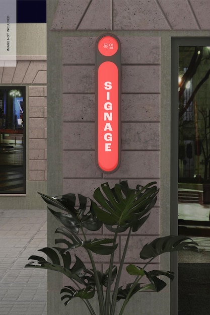 Maquette de signalisation de rue coréenne, vue de face