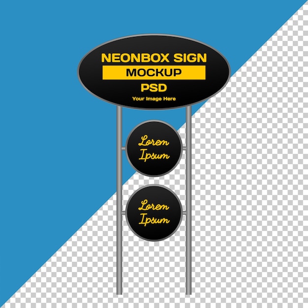 Maquette De Signalisation Triplets Neonbox