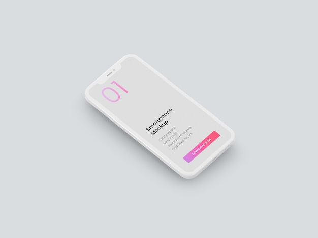 Maquette de smartphone en argile