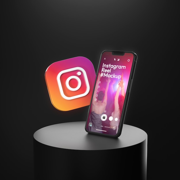 Maquette de smartphone à bobine instagram