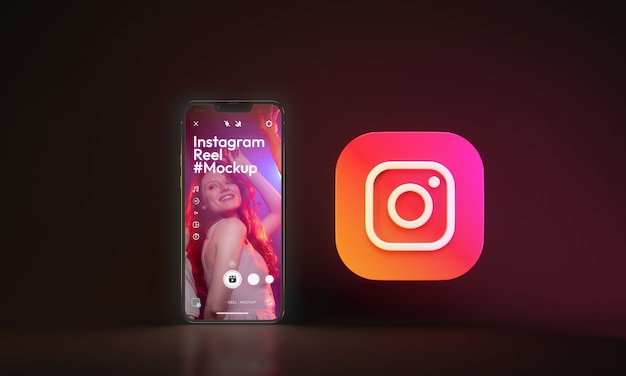 Maquette de smartphone à bobine instagram