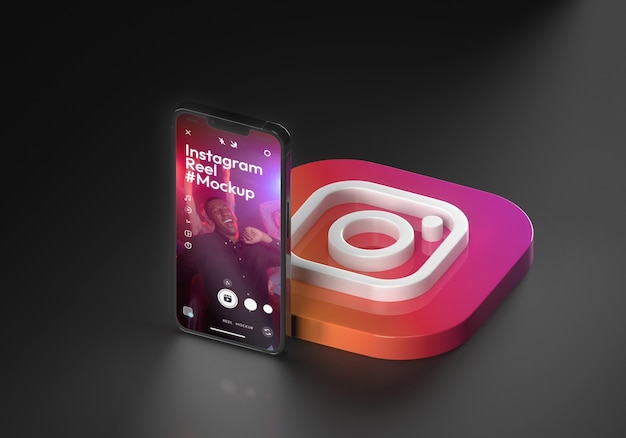 Maquette de smartphone à bobine instagram