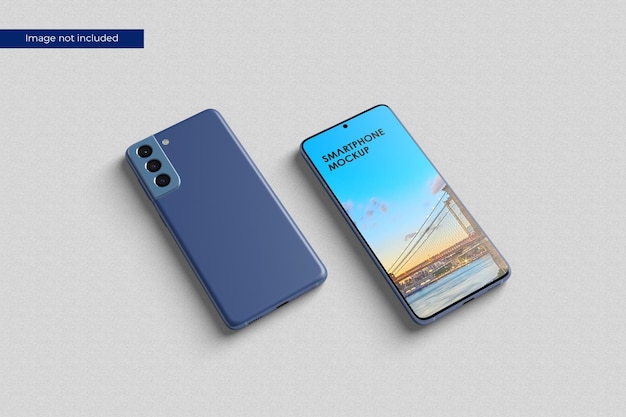 Maquette De Smartphone à Deux Perspectives
