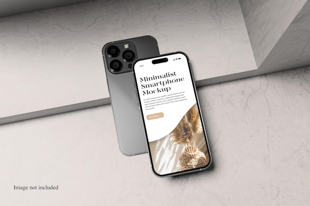 Maquette de smartphone élégante pour présenter la conception de votre interface utilisateur aux clients