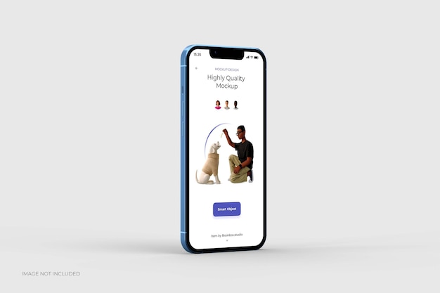 Maquette de smartphone isolée