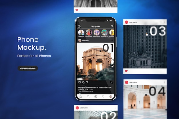 Maquette De Smartphone Et Maquette De Publication Pour Instagram Et Les Médias Sociaux