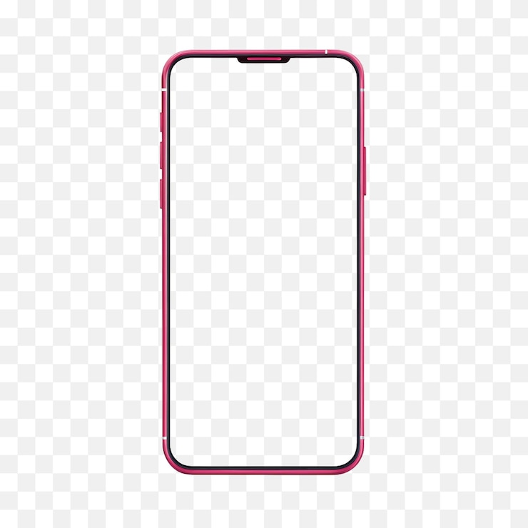 PSD une maquette de smartphone rouge