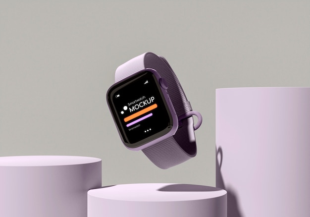 PSD maquette de smartwatch avec un design géométrique
