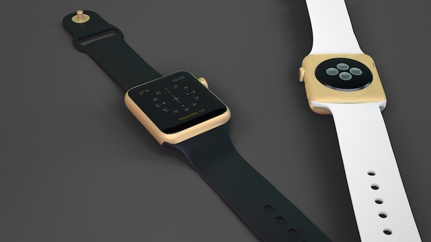 PSD maquette smartwatch de deux