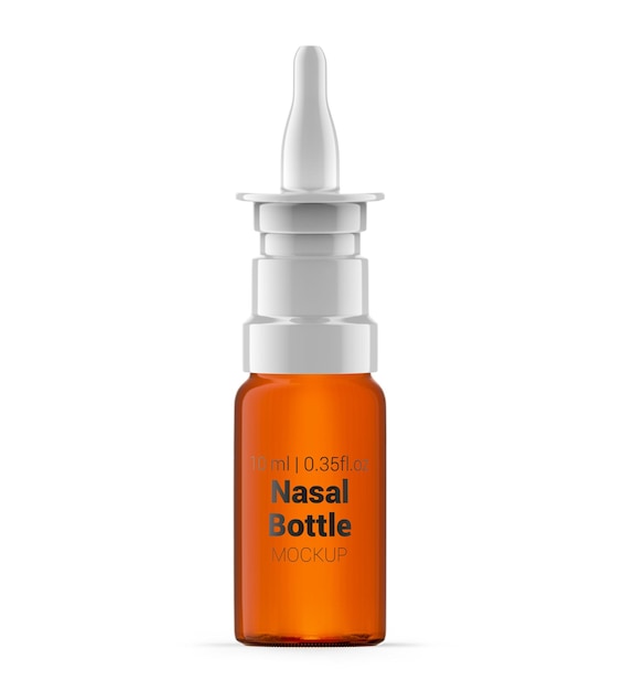 Maquette De Spray Nasal En Verre Ambré De 10 Ml