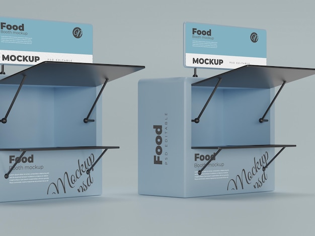 PSD maquette de stand de restauration