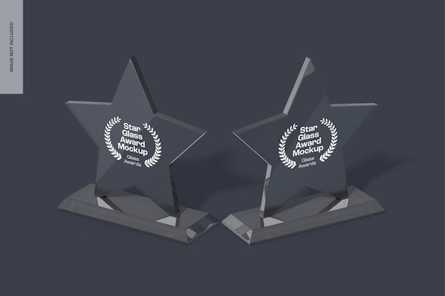 PSD maquette des star glass awards, vues droite et gauche