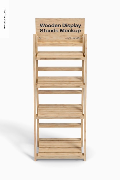 Maquette de support de style échelle en bois, vue de face
