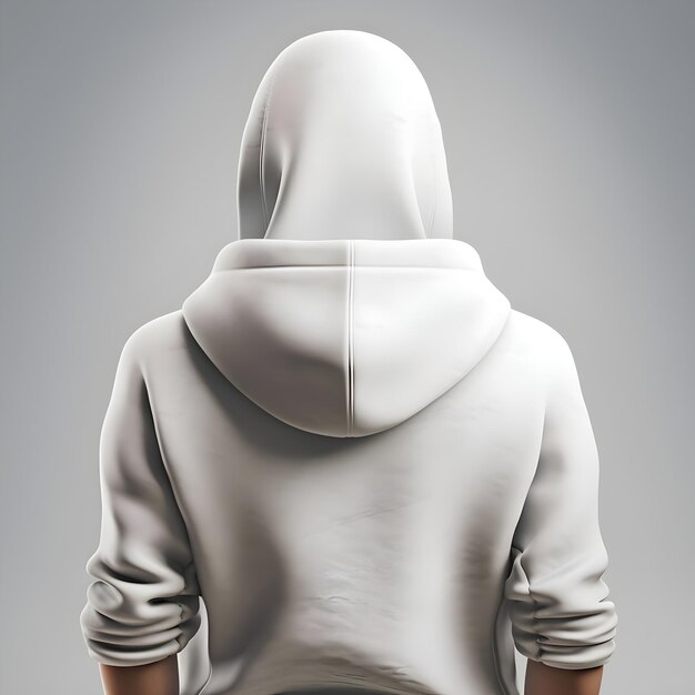 Maquette De Sweat-shirt à Capuche Blanche En 3d